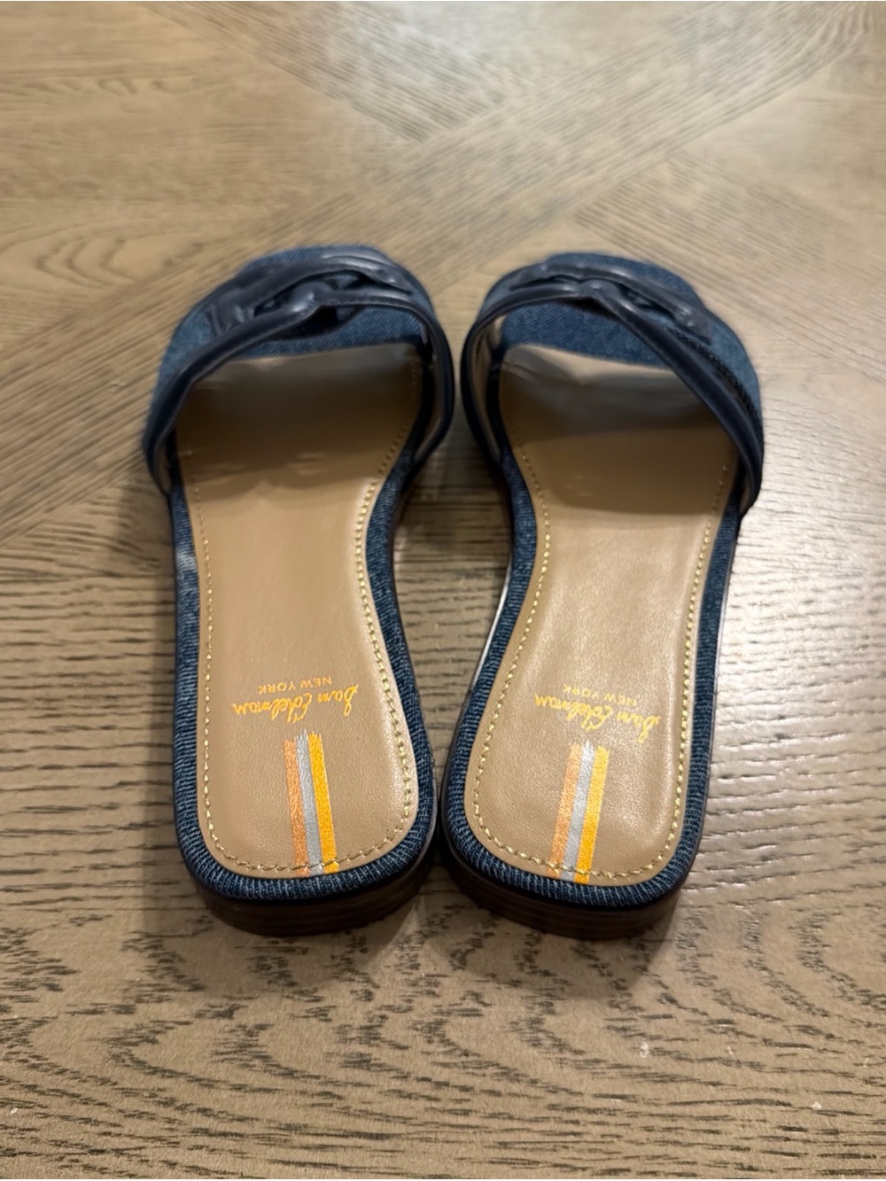 Sam Edelman Irina Blue Denim Slide Sandals US Size 6 - Picture 4 of 5